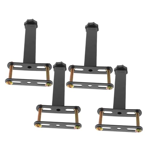 ELAYARD Patas Ajustables para Muebles y Camas Soporte Resistente de Acero de Patas Negras Conectores para Reemplazo y Prevención de Hundimientos