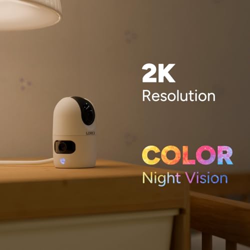Lorex Connect 2K Indoor Dual Lens Wi-Fi 6 Camera | New Connect App | 360° Pan-Tilt | Person & Pet Detection | Color Night Vision | Instant Call | 2-Way Talk | Cloud & Local Storage Option thumbnail 5