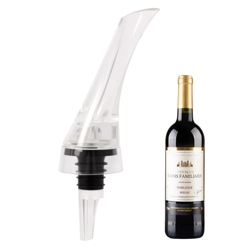 Decantador de Vino Profesional para Amantes del Vino - Aireador de Vino para Vinos Rojos y Blancos, para Fiestas y Eventos - Accesorio Elegante y Funcional para Mejorar el Sabor