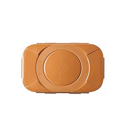 E-Jen Premium Kimchi, Sauerkraut Container Probiotic Fermentation With Inner Vacuum Lid (Earthenware Brown, 0.45 Gal/ 1.7L) #TOP2