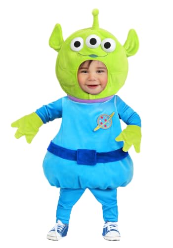 Infant Disney Toy Story Alien Bubble Costume with Tunic Headpiece and Mitts - Space Themed Halloween Outfit for Kids 0/3 Months