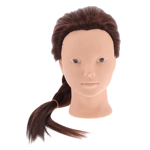 TOVINANNA Cabeza De Peluquería Modelo De Práctica Cabeza De Maniquí Cosmáneo Cosmetología Mannequín Cabezo Fabricado Mannequín Cabeza De Maniquí Con Cabello Humano Alta Alta