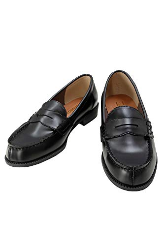 ［クラッセ］ コスプレ用 ローファー 黒 Lサイズ ローヒール 制服 学生 靴