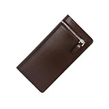 Glatter Reißverschluss: Die lange Brieftasche verfügt über einen glatten Reißverschluss, der einfach zu bedienen, praktisch und bequem ist