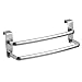 mDesign Over-the-Cabinet Kitchen Dish Towel Holder with Two Bars - 9