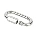 Oval Locking Snap Hook 5pcs Stainless Steel Oval Quick Connector - Heavy-Duty Load-Rated Suitable for Lifting, Marine, and Industrial Safety Applications for Outdoor Use(M8)