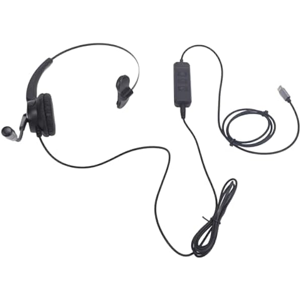 Semme Telefoniczny Zestaw Słuchawkowy z Mikrofonem z redukcją Szumów Konstrukcja z Jednym Uchem Złącze USB C na USB 3,5 Mm Idealny do Obsługi Klienta PC Laptop Tablet