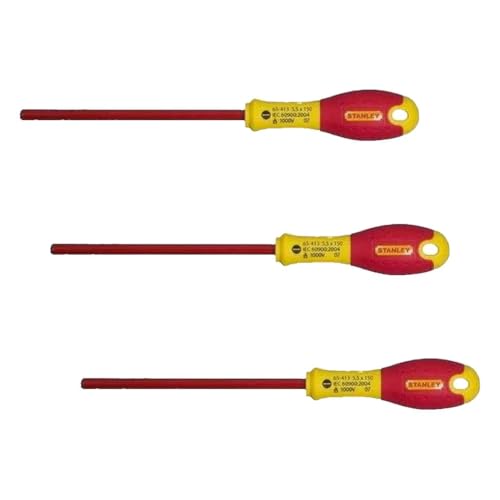 Miniatura 4 de STANLEY 1-65-410 - Destornillador aislado vde 1000v FatMax plana 2,5 x 50 mm (Paquete de 3)