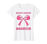 simple pink woman warrior bow tie breast cancer maglietta