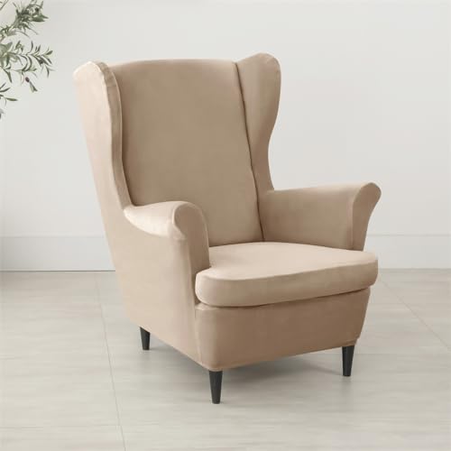 Fundas elásticas para sillones orejeros ideales para renovar el salón y el dormitorio