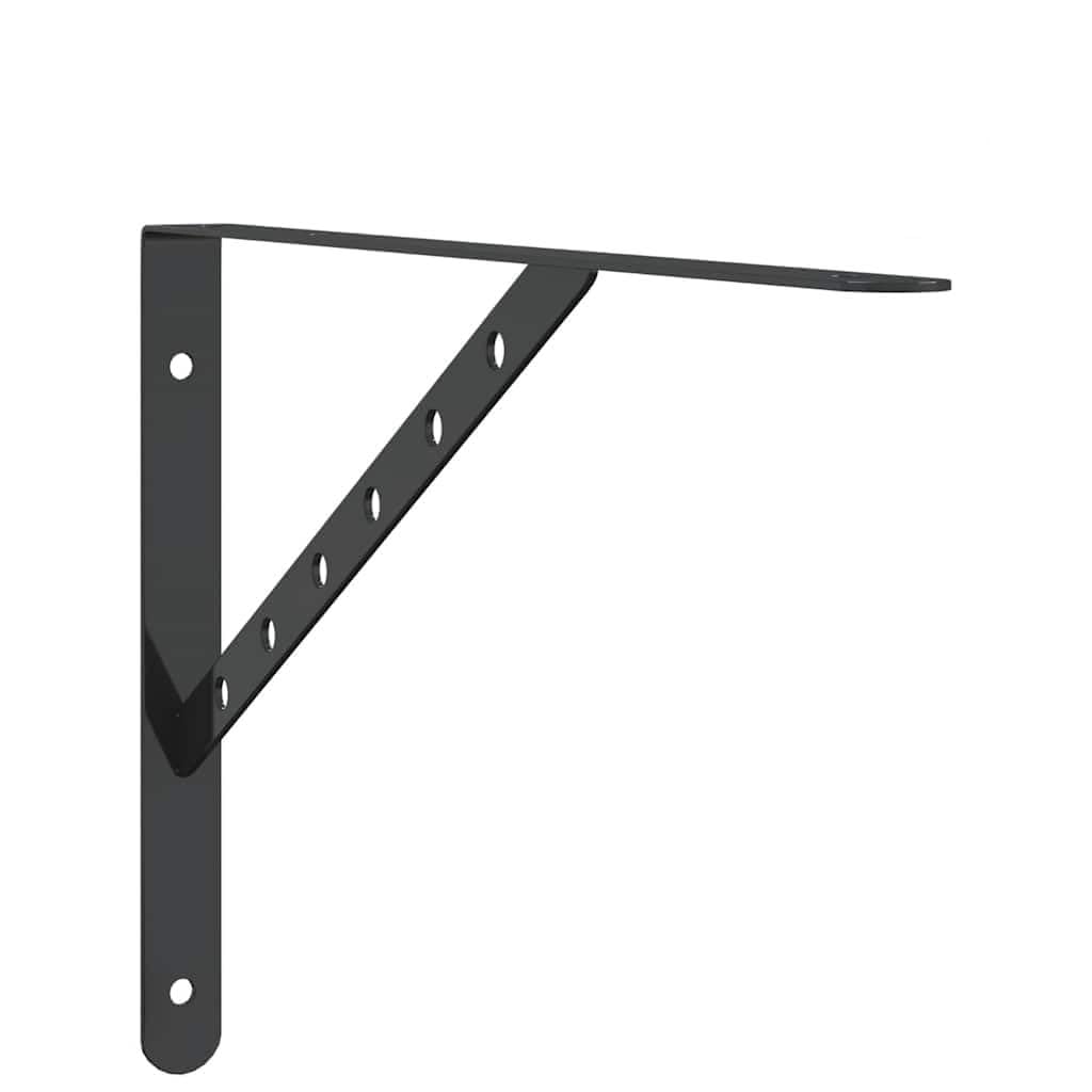 Soporte para estantería, 4 unidades, 40 x 2,5 x 25 cm, acero inoxidable, 3 mm de grosor, 50 kg, soporta con tornillos y tacos, diseño moderno, robusto y ahorra espacio, para estantería