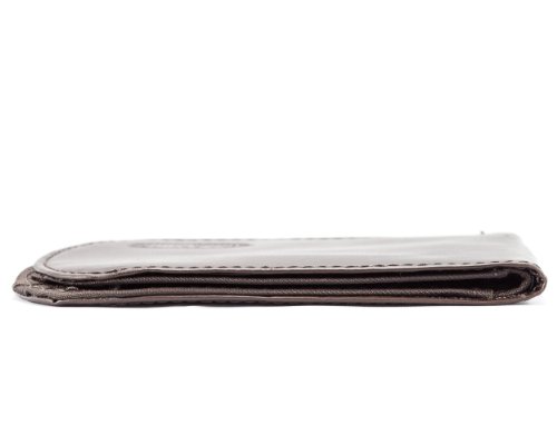 Image of Big Skinny Men's Curve Leather Bi-Fold Slim Wallet, Holds Up to 20 Cards