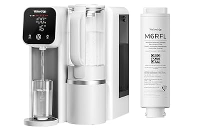 Waterdrop M6SL Mineral Reverse Osmosis System Countertop Water Filter with Additional RO Filter, 8-Stage, 3:1 Pure to Drain, NSF/ANSI 372 & 58 Certified, Room-Temperature