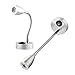 2 Pack 12V 3W LED Lampes de Lecture avec Interrupteur, Lumière Blanche Chaude, Mural LED Lampe pour Camping-Car Caravane Van Yacht