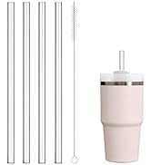 Snowfall Replacement Straw Compatible with Stanley Cup 14 oz & 20 oz, Titan Reusabl Drinking Stra...