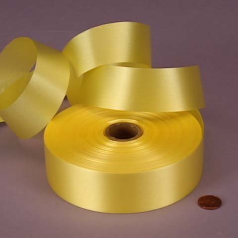 Yellow Embossed Poly Satin Ribbon, 4433750