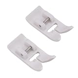 ZhXu Shuo 2 Pcs Non-Stick Zigzag Teflon Presser Foot Fits for All Low Shank Snap...