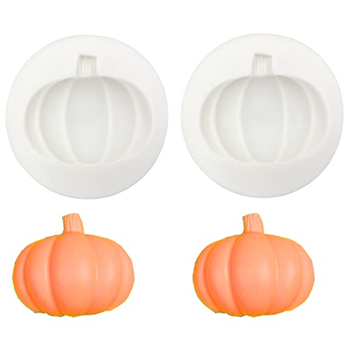 Pumpkin Silicone Mold, 2 Pcs Halloween Fondant Chocolate Jelly Molds For Halloween Thanksgiving Candy, Baking, Cake Decoration, Soap Making, Chocolate, Polymer Clay #TOP17