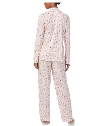 Lauren Ralph Lauren Women's Knit Sleeve Notch Collar Long Pant Pajama Set2