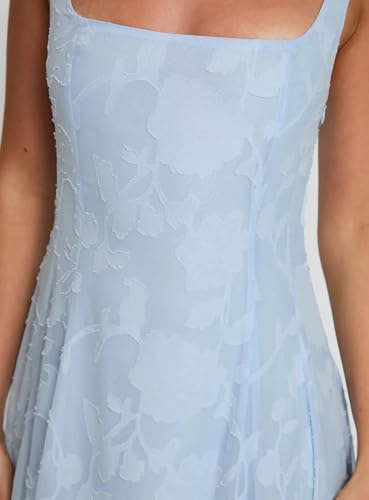 Fivsole Floral Bridesmaid Dresses for Women Long Square Neck Formal Party Evening Gowns3