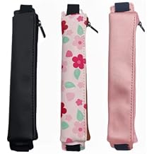 LuFOX 3-Pack PU Leather Pen Pencil Pocket Case Sleeve Holder Pouch with Elastic Band for Book Notebook Bible
