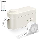 MakeID L1-Cラベルプリンター ポケットサイズ コンパクト Bluetooth対応 専用アプリでデザインは自由自在 接続対応 Android iOS (16mm幅ホワイトテープ付き)