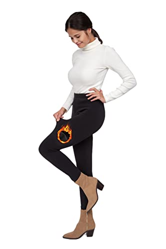 Legging thermique femme chaud doublure polaire hiver pantalon stretch FX2P8