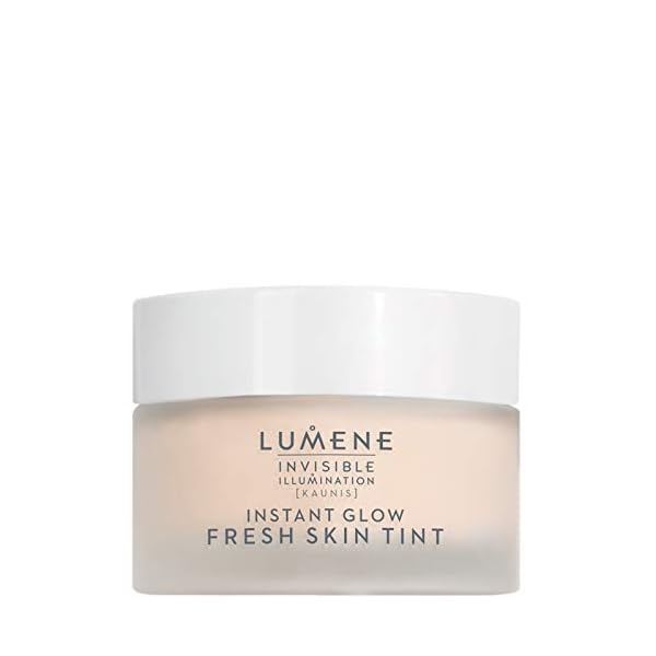 Lumene Invisible Illumination Instant Glow Fresh Skin Tint - Skin Hydrating Full Coverage Foundation for a Youthful Skin Look - 24HR Glowing Skin Gel Tint Makeup Foundation - Universal Medium (30ml)