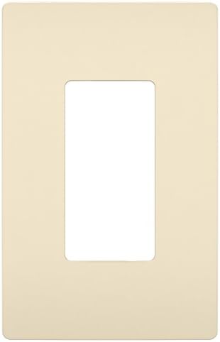 Legrand radiant Screwless Wall Plates for Decorator Rocker Outlets, 1-Gang, Light Almond, RWP26LACC6
