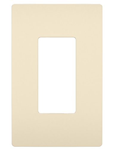 Image of Legrand radiant Screwless Wall Plates for Decorator Rocker Outlets, 1-Gang, Light Almond, RWP26LACC6