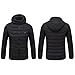 REElua Winter Outdoor Heated Jackets Electric Heating Jackets Men Heating Vest Warm Thermal Coat for Cycling Skiing Fishing USB Warm Thermal Coat