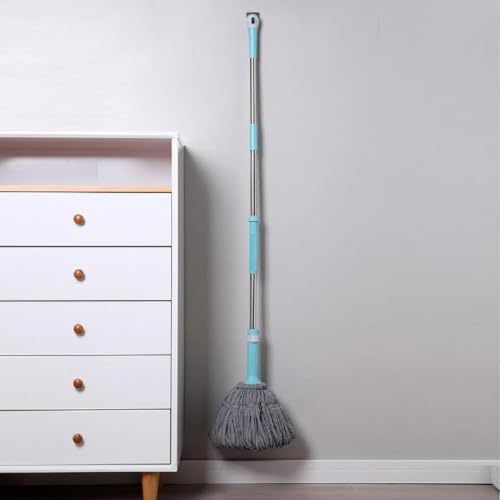 Image of Twist Mop with Long Handle | Super Absorbent Microfiber Floor Cleaning Mop | Easy Twist Wringing Wet & Dry Cleaner for Tile, Marble, Granite & Wooden Floors | Home, Kitchen & Bathroom Cleaning