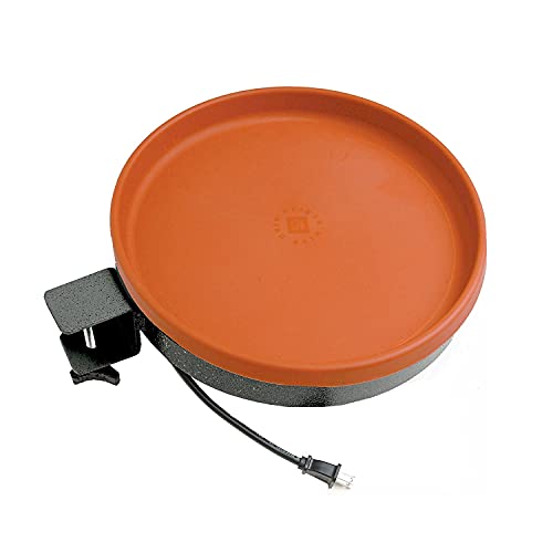 Farm Innovators BD-75 All Seasons 3 In 1 Outdoor 14 Inch Heated Birdbath with 3 Mounting Options, 75 Watts, Terracotta -  338607