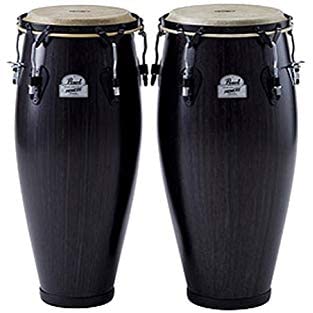 Pearl Primero 10" & 11" Fiberglass Black Congas