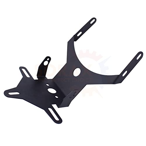 Image of SORAX CNC Aluminium License Plate Holder Fender Eliminator Rear Tail Tidy Anti-Rust Material Compatible with Hero Xpulse Model Bike (Black)