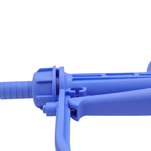 Image of 3 /4 inch Barb Plastic Manual Nozzle with 0.7 (18mm) Inch Stainless Steel Spout for Diesel Exhaust Fluid (DEF) /Antifreeze, Blue, Used for Ethanol Methanol Blend Diesel Industrial Dispensing