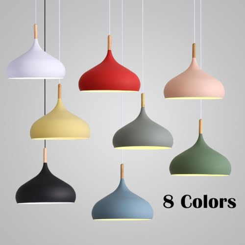 Suspension industrielle bois blanche pour ilot de cuisine et bureau design
