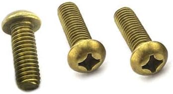Ochoos M5 Phillips Pan Head Machine Screws Brass M5 Cross Recessed Pan Head Screws - (Dimensions: M5 x 8mm 50pcs)