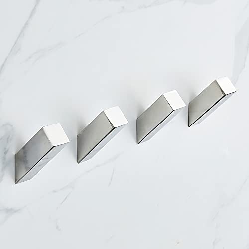 Yj Yanjun Polished Chrome Towel Hook For Bathrooms Set Of 4 - Sus304 Stainless Steel Modern Bathroom Robe Hook - Chrome Wall Hooks For Hanging Coats Hat #TOP1