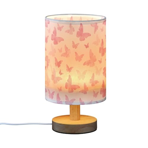 Coikll G333051735P966C1026S2315 Watercolor Pink Butterfly Table Lamp Bedside thumb #1