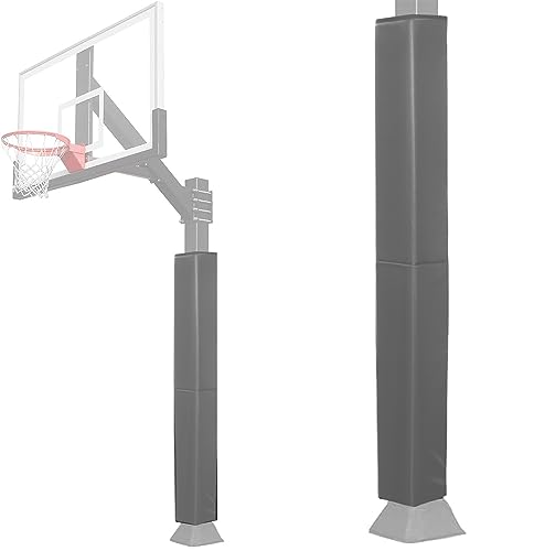 Katop Square Basketball Pole Padding Fits 4x4 Inch Pole, Durable 6 Feet Tall Basketball Pole Pad Outdoor and Indoor, UV-Resistant Waterproof Basketball Hoop Pads for Protection and Player Safety