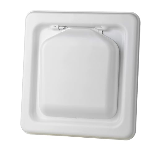 Image of NO-PEST VENT Dual Door Dryer Vent Cover 4 Inch Outdoor, Made in USA, Highest UV-Resistant Plastic, No Lint-Collecting Screen (White, 4 inch Metal Vent No Collar)