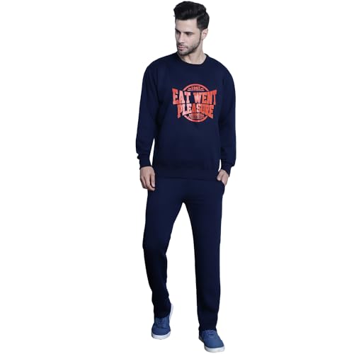 Image of Mack Jonney Printed Round Neck Cotton Fleece Track Suit for Men (Pack of 2)(Kangaroo Pockets)-MACK51565
