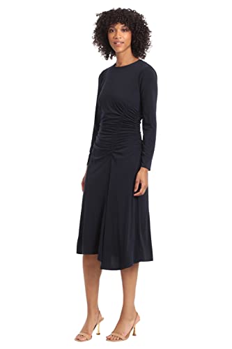 Maggy London Women's Long Sleeve Side Ruched Matte Jersey Dress Workwear Event Party Guest of Wedding2