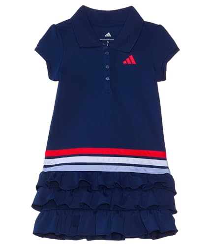 Listado de Ropa Niña al mejor precio. 47 adidas Vestido Polo de Manga Corta para niña, Azul Oscuro Adi, 4 Años