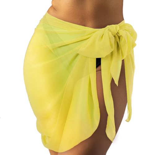 Pareo de traje de baño de talla grande que estiliza y cubre con gasa ligera