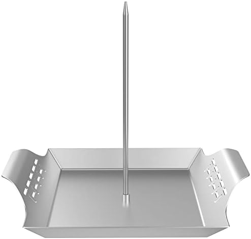 Stainless Steel Vertical Skewer for Whole Chicken, Tacos Al Pastor, Roasting Meat Steak, Shawarma, Kebabs, Removable Grilling Meat Spit