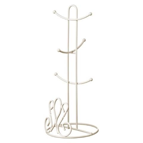 Elegant De Lis Mug Tree Made of Metal Presented in Cream Colour Cover