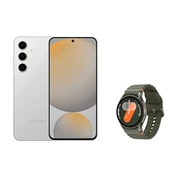 Samsung Combo Celular Galaxy S24 FE (128GB) Cinza + Galaxy Watch7 BT 40mm - Verde