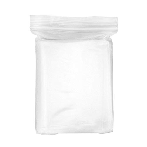 Preisvergleich Produktbild Lukame 100Er Pack Versiegelte Tasche,30X40Cm,Wiederverschließbar Transparente Plastiktüten,Aufbewahrungstasche,mit Konkav-Konvexe Schnalle Bite-In